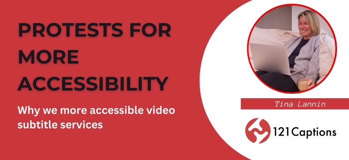 Protests for more accessible video subtitle services